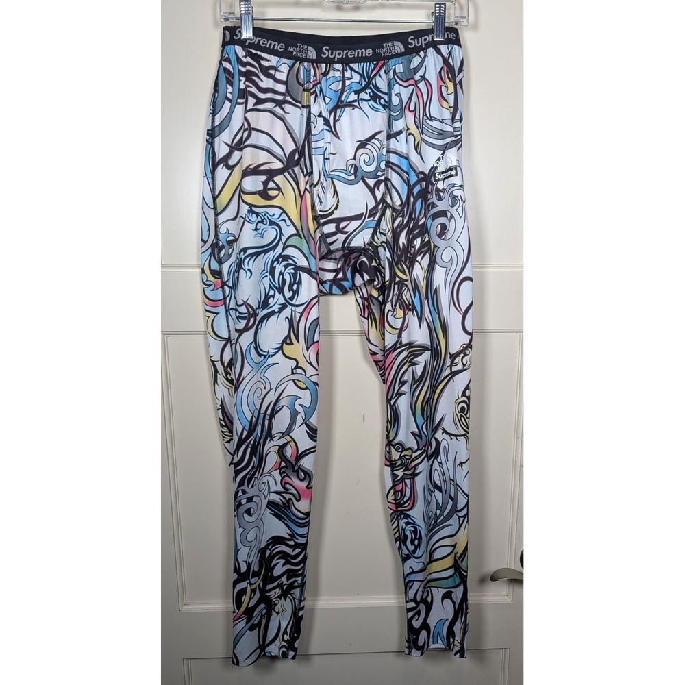 Supreme X North Face Base Layer Pant Men's Size: L Multicolor Dragon 2022